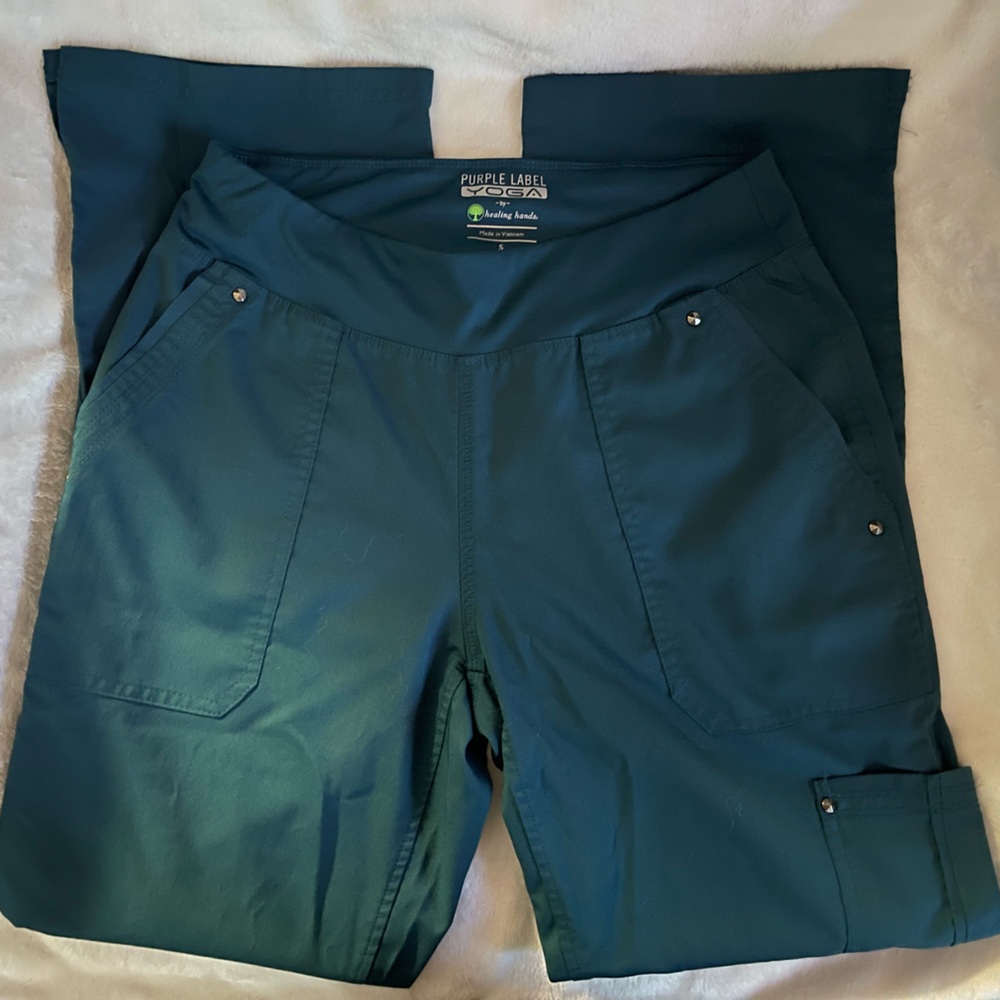 Healing Hands Teal Scrub Pants